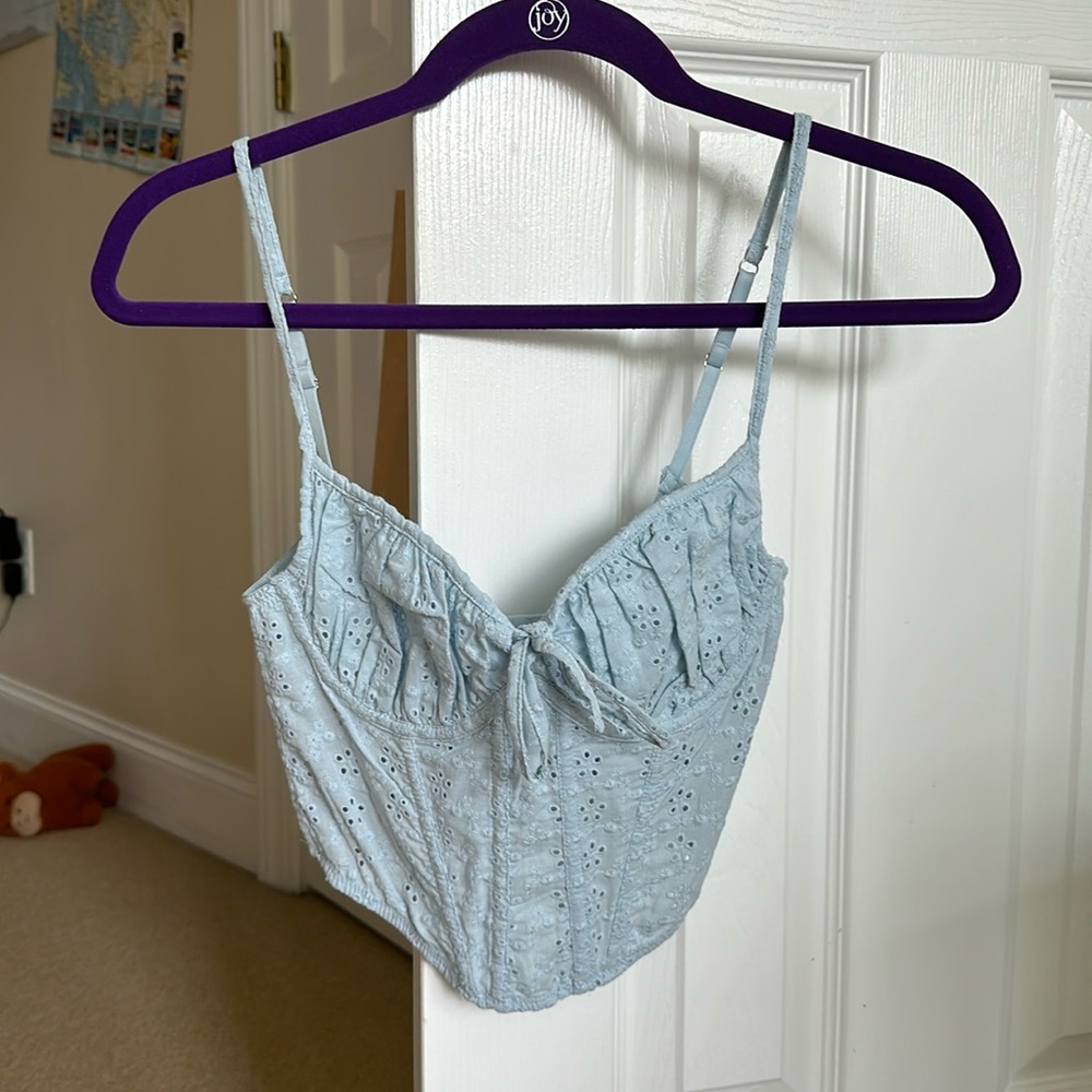 Light Blue Corset Top